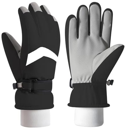 EOAMGO Guanti da sci per bambini, caldi guanti invernali per bambini, per ragazzi e ragazze, invernali, caldi, per snowboard, sci, guanti da ciclismo