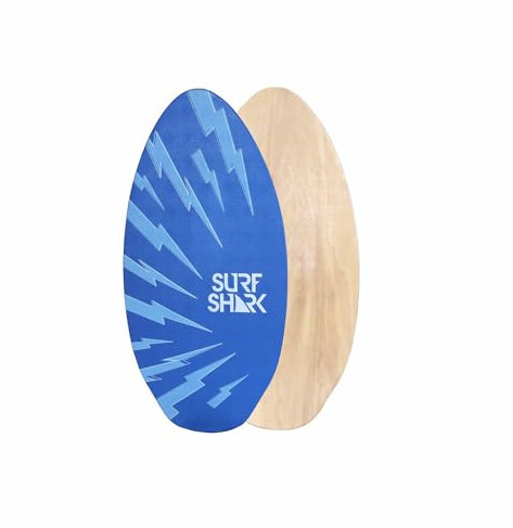BeachMall Skimboard de madera mediana de lujo de 35 pulgadas con almohadilla de tracción EVA para X-Grip
