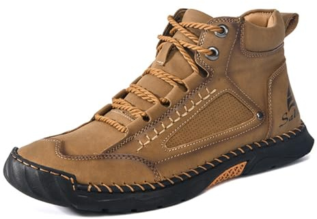 FELDLUFT Zapatos ortopédicos, impermeables y antideslizantes descalzos - Botas de trekking y senderismo para hombre, amarillo, 40 EU