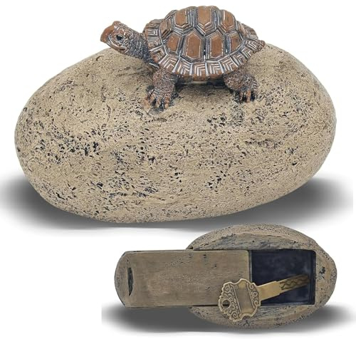 Aieraczy Piedra de Imitación con Compartimento Secreto, Caja Fuerte Camufladas, Esconder Dinero, Escondites y Secretos Piedra para Llaves, para Jardin Decoración