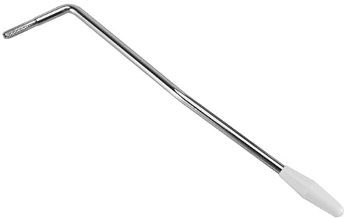 Hoement Palanca de Trémolo de Guitarra Eléctrica de 5.0mm con Punta Roscada, Brazo Metálico Cromado y Plástico, Accesorio para Cambio de Tono y Reemplazo para Guitarristas