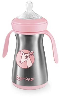 Tescoma 667616.00 Biberon Termico Acciaio Inox, Capacità 200 ml, linea Papu Papi