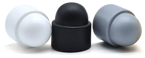 NOLDAR | Plastlock för att täcka muttrar och sexkantsskruvar. Skyddande och utsmyckningsfunktion, 25 st för 17 mm skiftnyckel (M10), vit