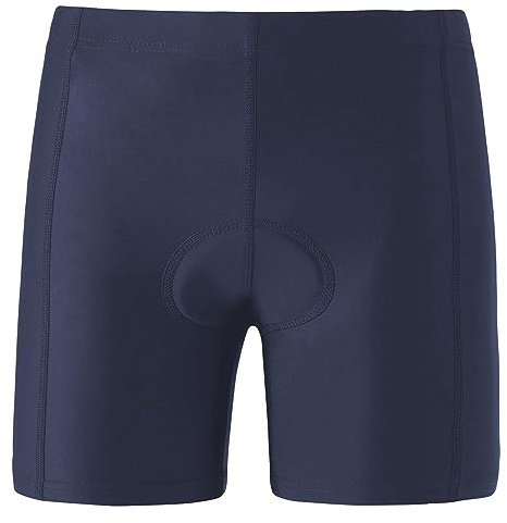 BASADINA Kids Cycling Shorts with 3D Padded Boys Mountain Bike Shorts Sports Quick Drying Underwear Breathable Bicycle Undershort for Girls 5-12 Years Blue