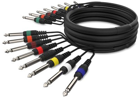 Audibax MC J8 5 Cable Multicore 8 Jacks Mono a 8 Jacks Mono 5 Metros