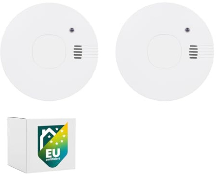 Smartwares Lot de 2 détecteurs de fumée - Piles 5 Ans remplaçables - Détection Rapide et fiable - 85 DB - FSM-11752