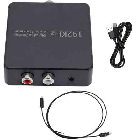 Yosoo Health Gear DAC Digital SPDIF Koaxial Optisch Konvertieren in L/R, 3,5 Mm Jack Audio -Adapter Analogwandler AV -Schnittstelle Links Rechts für HD Home Cinema Systems Stereo -TV -Lautsprecher