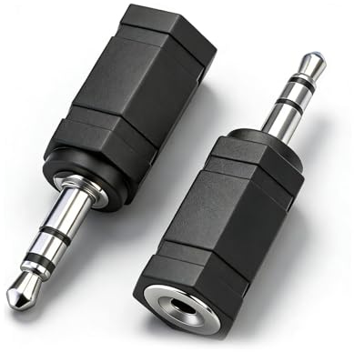 SEYUGOPTI 3,5 mm Stereoadapter till 2,5 mm Stereoadapter 2-pack, Ljudkonverterare för Hörlurar, Högtalare och Mobila Enheter, Plug-and-Play