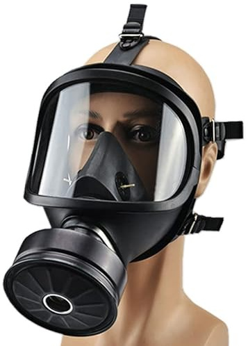 Máscara facial completa de silicona autocebante reutilizable, protección contra el polvo para carpintería y pintura en aerosol
