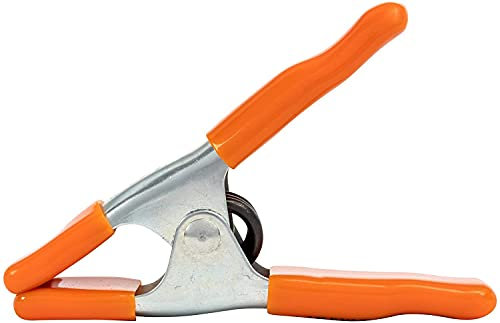 Jorgensen 3201-HT Pony Spring Clamp, 1-Inch, Silver/Orange