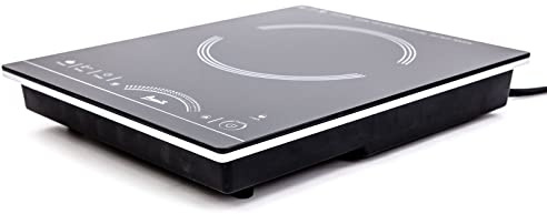 Avanti Portable Cooktop Electric Hot Plate Stove Top with Single Induction Burner, 6 Power Settings, Temperature Touch Control 140-460F Perfect for Campers & Tiny Homes, 1800-Watts, Black