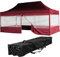 INSTENT Alu-Pavillon 3 x 6 m Pro 4 Seitenteile wasserdicht UV-Schutz 50+, rot