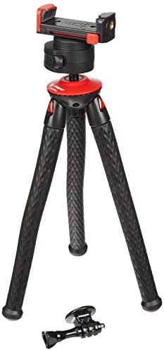 Fotopro – Tischstativ flexibel Kugelgelenk – UFO 2 Plus + Zubehör-Set für Smartphone (SJ-86) + Action Cam (GA-2)