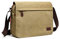 Kono Bolso Bandolera de Lona para Hombre, Vintage Bolsa de Mensajero Bolsillos Múltiples, Bolsa de Estudiante Bolsa de Ordenador Portátil de 13 Bolsa de Los Hombres Estudiantes Universitarios (Caqui)