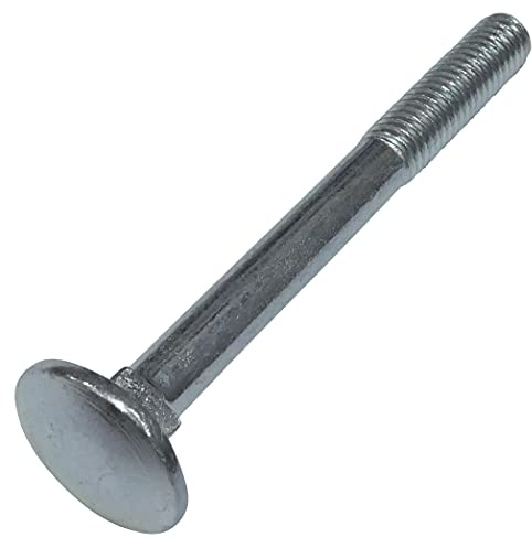 AERZETIX - Set di 100 bulloni carrello/aratro a testa tonda con collare quadrato - bulloni a testa tonda - M6x60mm - acciaio zincato - DIN 603 - C48988