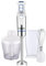 Bastilipo - Batidora de brazo con accesorios de 1200W, 4 cuchillas de acero, color blanco/acero, TURBOMIX-1200ACC