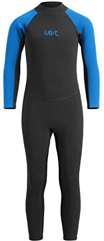 Urban Beach Unisex Jugend Sharptooth Wetsuit Langer Neoprenanzug für Kinder, blau, 11-12 Jahre
