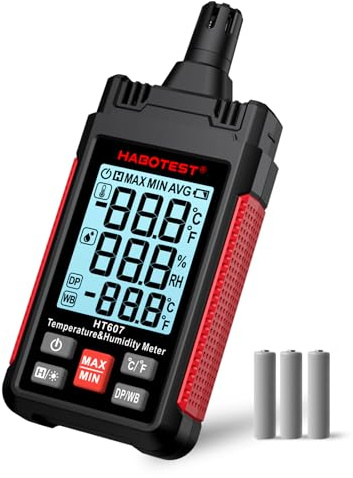 Habotest Temperatur- und Luftfeuchtigkeitsmesser HT607