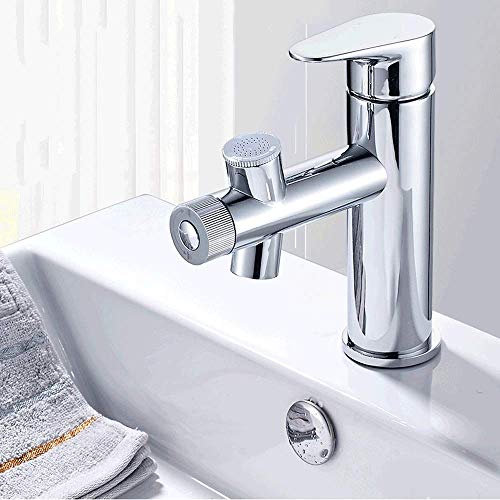 NATWEE Mitigeur Salle De Bains Cuivre Bassin Robinet Chaud Et Froid Lavabo Monotrou Robinet Double Lavabo Robinet Double Eau Spa Facial pour Envoyer 60Cm Tuyau D'arrivée d'eau It's So Kind of You