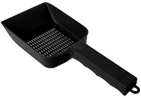 Gehanico Katzenstreuschaufel Kotschaufel Katzenklo Schaufel Metall für Katzen Hunde Kaninchen Streuschaufel aus Feinem Sand Reptilienbedarf Haustierbedarf Reptilienbedarf (Schwarz)