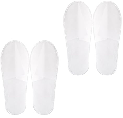 Luckious 2 Pairs Disposable Hotel Slippers for Guests Comfortable and Stylish House Shoes for Visitors Ideal for Hotels,Spas,and Home Use Soft,Non-Slip Design for Ultimate Relaxation