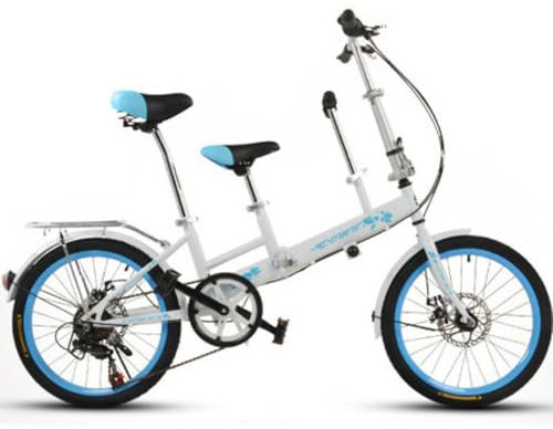 QXIWAOE Bicicleta de 20 Pulgadas, tándem para Madre e Hijo, Plegable, Freno de Disco, Valla, cinturón de Seguridad, Doble Tuerca, Bicicleta para niños