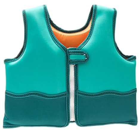 Kustimantu Chaleco de natación para niños, chaleco de natación para niños, doble capa, esponja de relleno de 30 mm, antitrío, flotabilidad para 20-50 libras