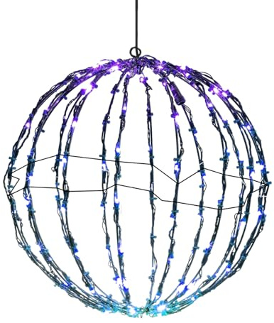 Genérico Luces De Esferas Navideñas Para Exteriores, Esfera Lumínica Plegable para Exterior, Decoración para Árboles Patio Jardín