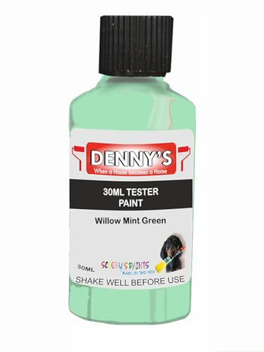 Premium Interior Wall & Ceiling Emulsion Paint – Willow Mint Green – Rich Matt Finish, Durable & Washable, Low Odour, Ideal for Living Rooms, Bedrooms & Hallways (30ML Tester Bottle)
