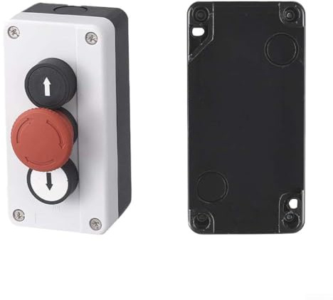 Caja de control industrial del botón con la clasificación IP65, interruptor de arranque de parada montado en la superficie de 22Mm, para condiciones húmedas y fangosas, M20 Knockout (B)