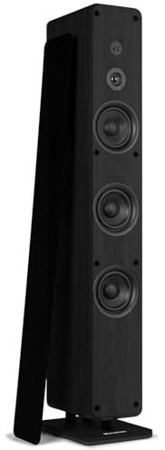 Audizio Arco - Standlautsprecher Passiv 160 Watt - HiFi Lautsprecher für Stereoanlage & Heimkino Soundsystem - 3-Wege Speaker - Ideal als Front/Surround Lautsprecher Boxen - Schwarz