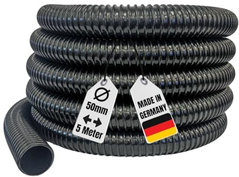 AquaOne Tuyau pour bassin 50 mm 2' 5 mètres I Tuyau de bassin de haute qualité pour jardins et bassins I Tuyau pour bassin I Tuyau en spirale I Tuyau d'aspiration I Tuyau de pompe I Tuyau d'eau