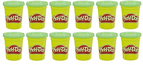 Play-Doh E4828F02 12er-Pack mit grüne Spielknete, 112g-Dosen in recycelbarer Verpackung, optimal für Schulen und Kindergärten, ab 2 Jahren