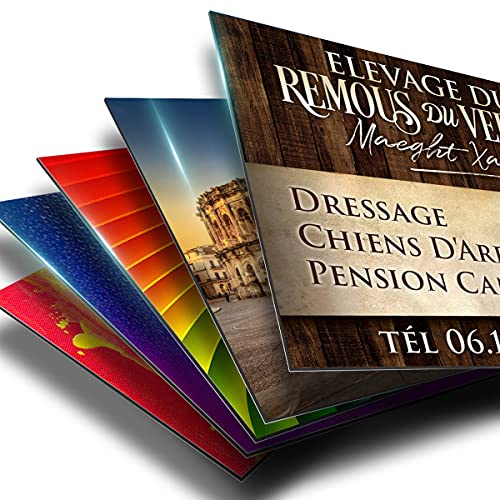 Plaque Professionnelle Alu Dibond Impression Quadri HD Personnalisée - Panneau Alu Dibond pour Entreprises - Dimensions, Couleur, Taille, Texte, Logo personnalisable