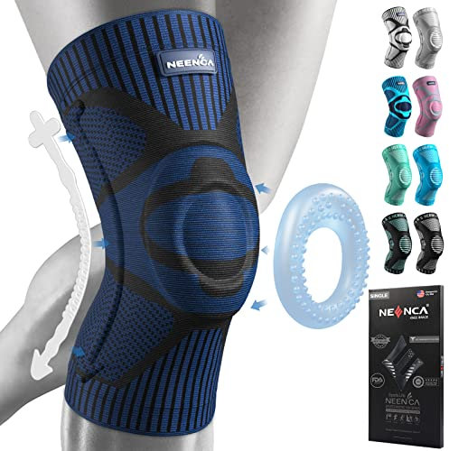 NEENCA Knee Brace,Knee Compression Sleeve Support with Patella Gel Pad & Side Stabilizers,Medical Grade Knee Protector for Running,Meniscus Tear,Arthritis,Joint Pain Relief,ACL,Injury Recovery