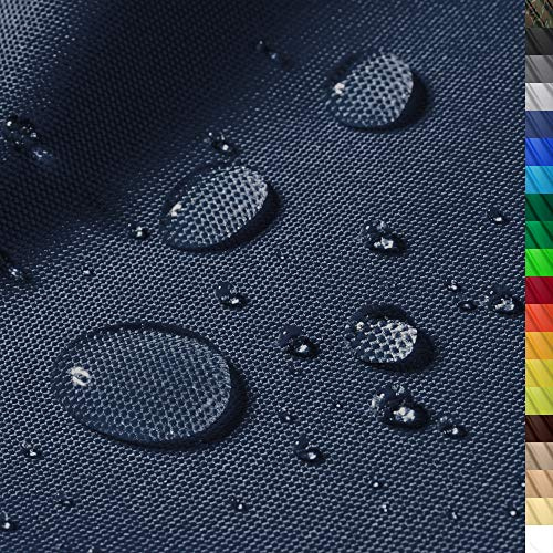 1buy3 – vattentätt polyestertyg Premium med 8,450 mm vattenpelare för tält, presenningar, överdrag, utomhuskläder & Co – mått 100 x 160 cm – slitstarkt och lätt att rengöra (färg 17/mörkblå)