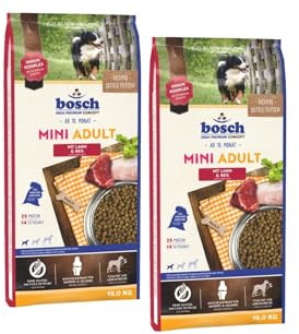 Bosch Mini Adult Lamm & Reis 2 x 15kg Sparpaket Trockenfutter für Hunde