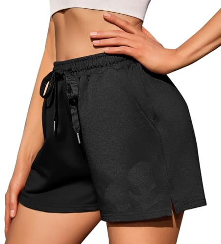 Jezonga Women's Running Shorts Casual Gym Lounge Sweat Hiking Jogging Black