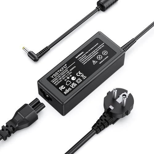 Cargador 65W AC Adaptador para Portatil Acer Aspire 3 5 E15 E5 E3 E1 ES1 ES15 E1-571 E1-572 E3-111 E5-573 E5-575 V3 V5 V15 A314 A315 A515 19V 3.42A Cargador Ordenador Alimentacion Acer 5.5 * 1.7 mm