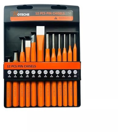 Kovalmax® Set 12 scalpelli punteruoli punzoni conici cacciaspine cacciachiodi