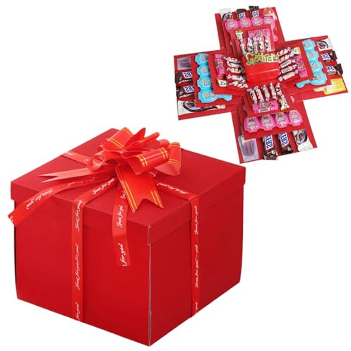 Pasdrucn DIY explosionslåda födelsedag med pengabörs och plånbok, presentbox födelsedag, gör-det-själv presentförpackning överraskningslåda, presentförpackning explosionslåda, presentlådor för