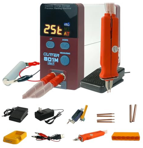 801M Battery Spot Welder 11.6 KW Capacitor Energy Storage Pulse Welding Machine, Mini Portable Spot Welding Equipmen