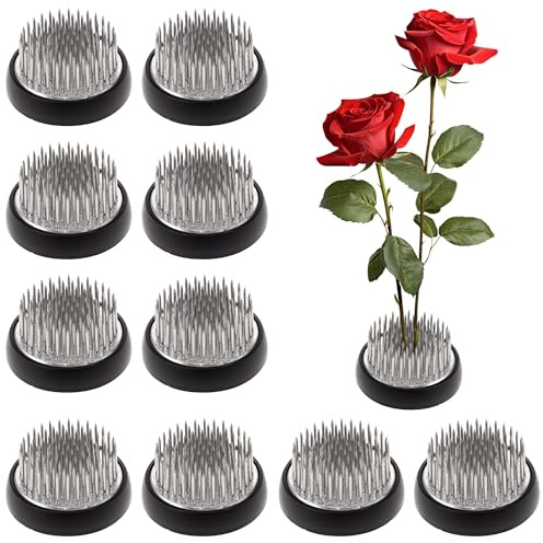 Folmywy 10 st blomgrodor Ikebana-stamhållare 4 cm blomma groda Kenzan japansk metall blomgrodor för arrangemang vas fast blommig växt konst tillbehör bordsuppsatser