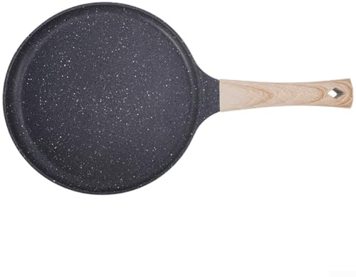 Besshepplo Maifanshi - Sartén antiadherente para crepes, filetes y huevos - Sartén de aleación de aluminio compatible con cocinas de gas e inducción - 20 cm, 24 cm, 28 cm (negro 24 cm)