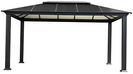 Alluminio Padiglione tettoia gazebo Santa Monica 300 x 400 cm, estate del Padiglione e gazebo con Hard Top tetto di Clemens hobbytec