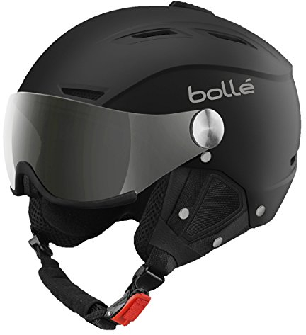 Bollé Backline Visor | 2-in-1 Skihelmit mit elegantem Visier | Einstellbare Belüftung | Abnehmbare Ohrpolster | ABS-Schale | Fleecefutter