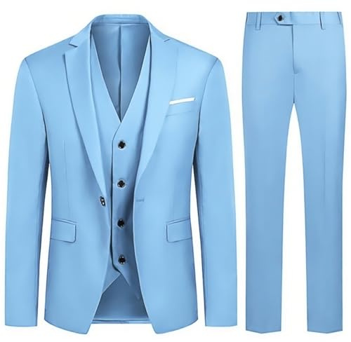 Allthemen Dräkt herr slim fit 3-delar kostymer modern herrdräkt 3-delad kavajbyxor väst för affärsbröllop