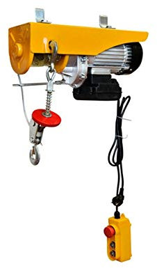 WinchPro - Polipasto Eléctrico 220V, Capacidad de 400/800Kg, Potencia del motor 1450W, Max. Altura de Elevación 12M, Construcción Robusta, Diámetro de la Cuerda de Acero 6mm