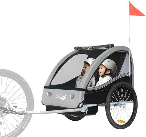 Tiggo VS Kinderanhänger Fahrradanhänger Anhänger Kinderfahrradanhänger 50201 (Grau)