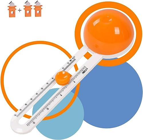 FIYSON Coupeur de Papier Circulaire, Cut Paper Circle Rotary Circle Cutter Rotatif Craft Massicot Supplies, Circulaire Cutter avec 3 Pièces Lames de Rechange,Pour Une DéCoupe Simple Et Rapide (orange)